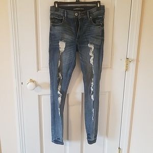 Express ripped skinny jeans